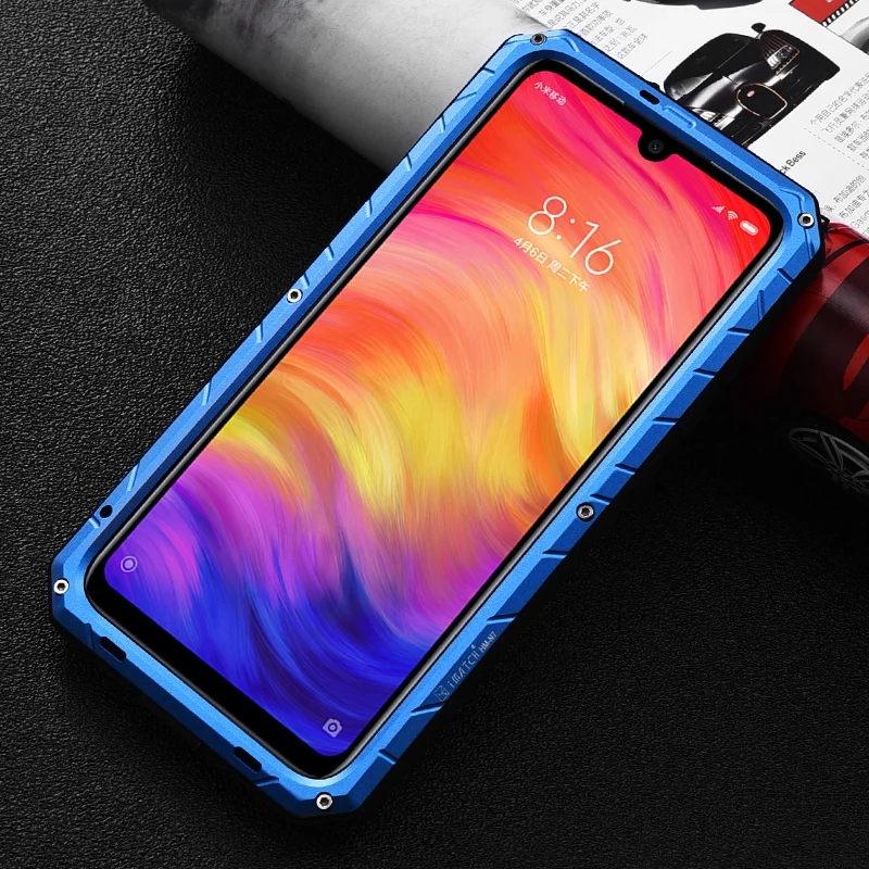 Повседневный водонепроницаемый чехол для Xiaomi Redmi K20 ударопрочный сверхмощный резервуар силиконовый алюминиевый металлический чехол для Redmi Note 7 Pro Чехол