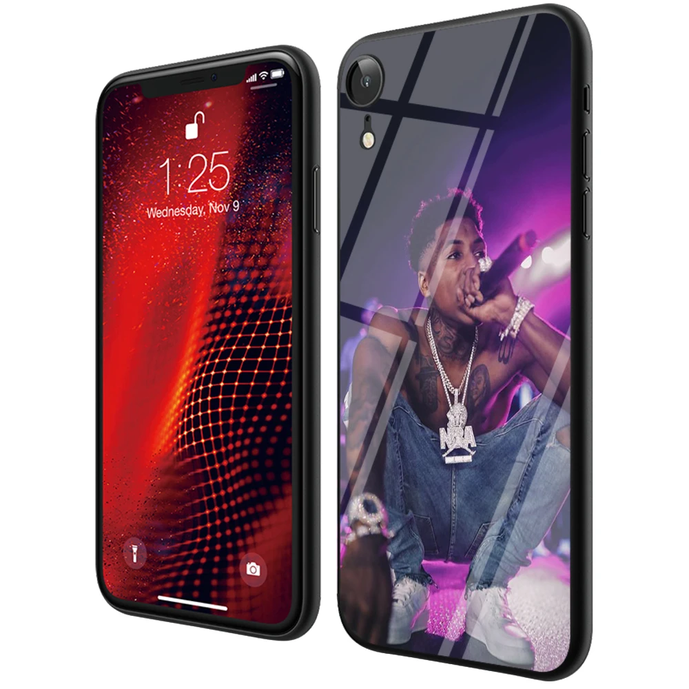 Lavaza Youngboy никогда больше не сломался закаленное стекло ТПУ чехол для iPhone 6 6S 7 8 Plus 5