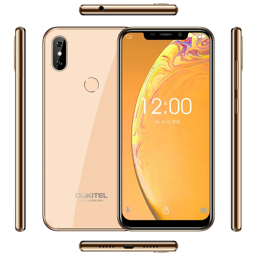 OUKITEL C13 Pro 5G/2,4G wifi Android 9,0 6,1" 19:9 MT6739 четырехъядерный 2 Гб 16 Гб отпечаток пальца 4G LTE смартфон для распознавания лица мобильный телефон