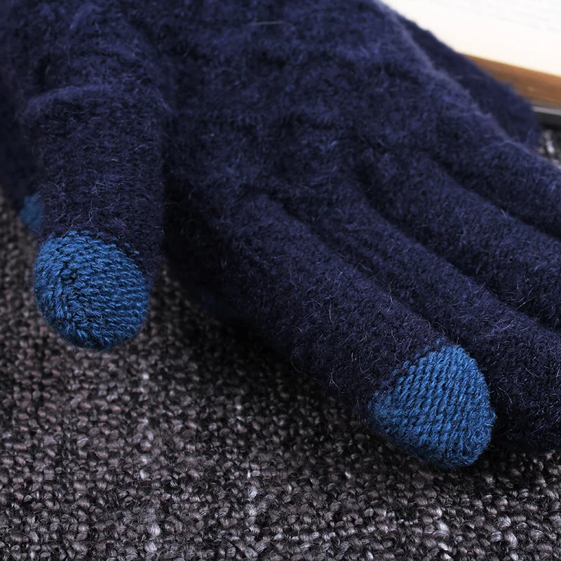 Realby Для Мужчин's Зимние перчатки Теплые наручные сенсорный Экран Luvas de Inverno