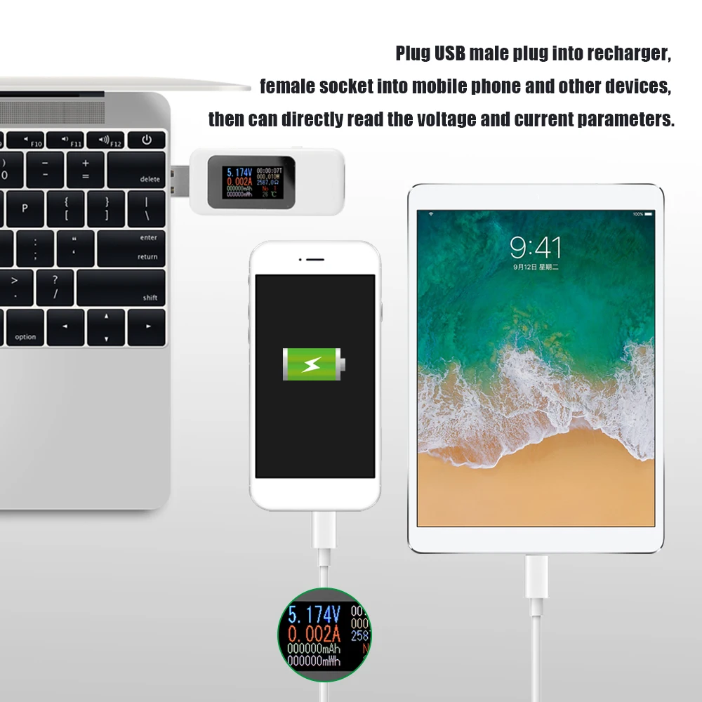 Многофункциональный USB тестер цифровой вольтметр амперметр измеритель