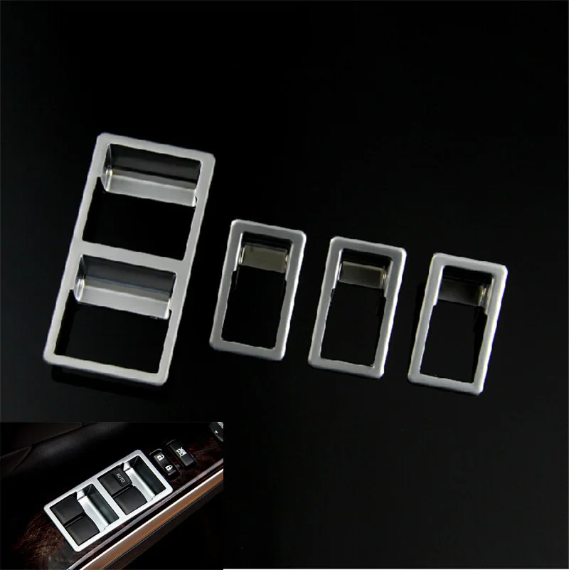 

Car Cover Inside Door Handle Holder Surround Inner Window Switch Trim For Toyota Camry 2015 Abs Chrome 4Pcs Per Set