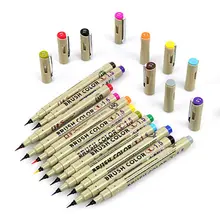 12 цветов офисные художественные маркеры для манги и мягкие маркеры для письма