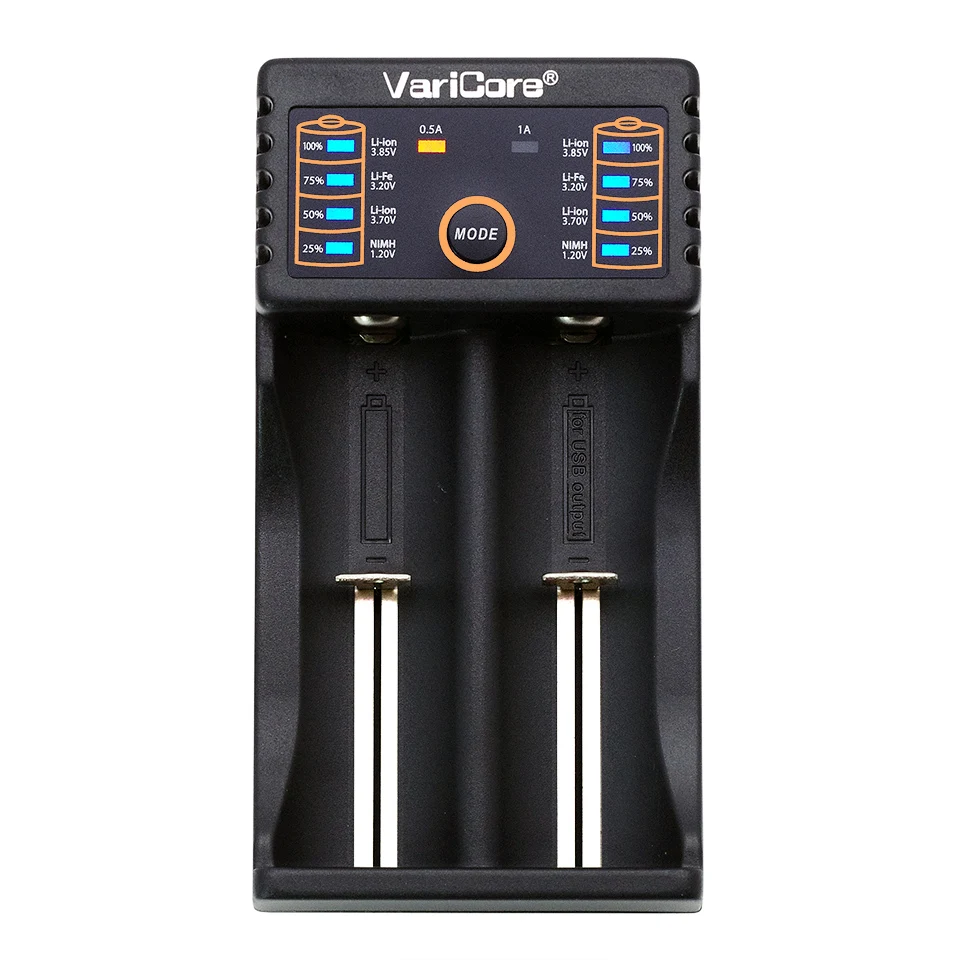 

VariCore V20i 18650 charger 1.2V 3.7V 3.2V 3.85V AA / AAA 18350 26650 10440 14500 16340 25500 NiMH lithium battery smart charger