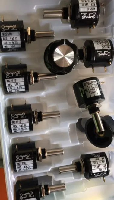 [Vk] Giappone Originale Copal M22S10 200 200R Ohm 200Ohm Diametro Albero 6Mm Potenziometro Multi Cerchio 10 Giri Interruttore