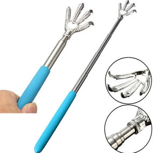 

Nice Scalable Massage Scratching Portable Claw Telescopic Ultimate Stainless Back Scratcher Extend to 22.8" Cute Color Random