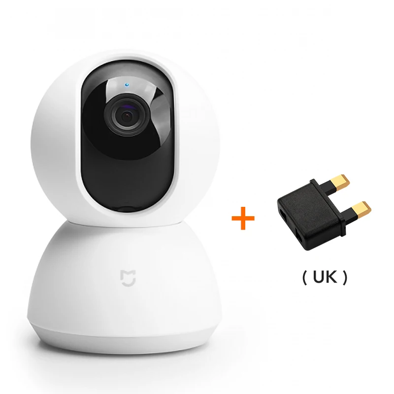 Xiaomi Mijia CCTV Smart IP 360 камера 1080P WiFi Pan-tilt ночное видение 360 вид обнаружения движения Xioami комплект безопасности CN Vistion - Цветной: Camera add UK Plug