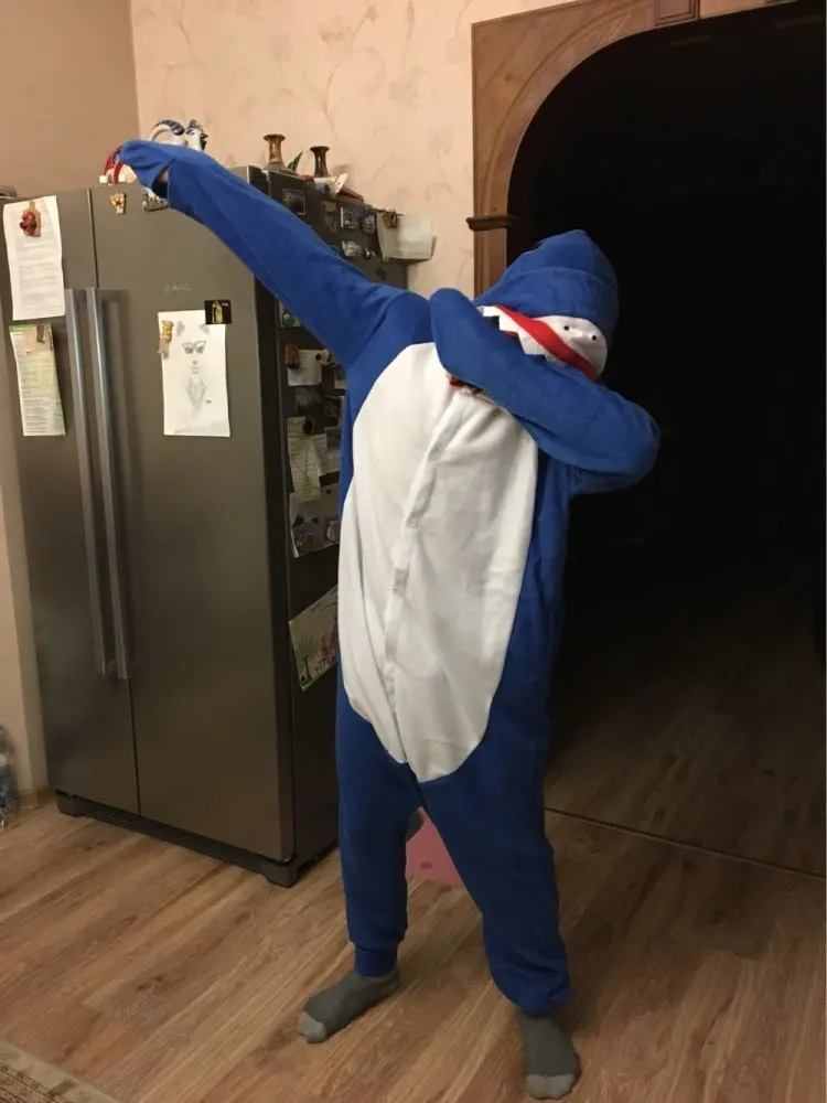 Kigurumi пижамы для взрослых Косплей Тигр собака слон Единорог Синяя Акула Onesie Lemur пижамы Домашняя одежда для вечеринок для женщин и мужчин - Цвет: as photo