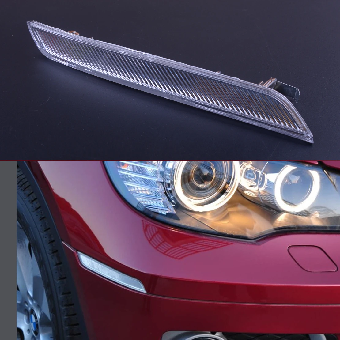 

CITALL 63147187088 Right Front Bumper Side Marker Reflector Turn Signal Light Fit for BMW X6 E71 E72 2007 - 2011 2012 2013 2014