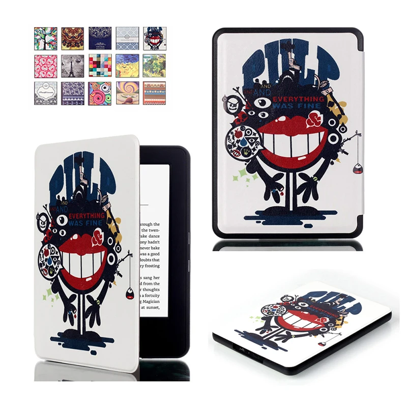 Для рук Кожа PU Смарт Чехол Amazon Kindle Touch Нью 2014 7 седьмое Поколение книги С Wake Функция