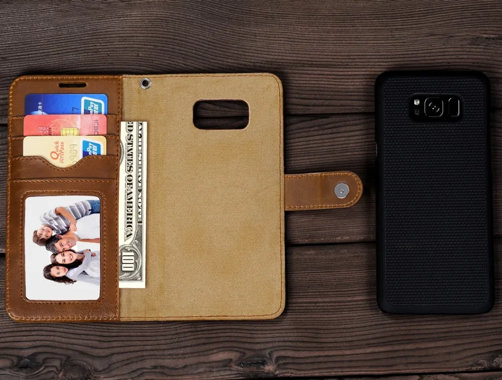 Роскошный Musubo кожа съёмный корпус для Samsung Galaxy S8 Plus Note 8 S7 Edge чехол Чехол книжка с
