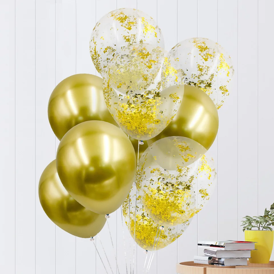 Nicro 12 дюймов латексные Красочные воздушные шары с конфетти надувной шар Гелиевый шар для дня рождения свадебные принадлежности# Bal107