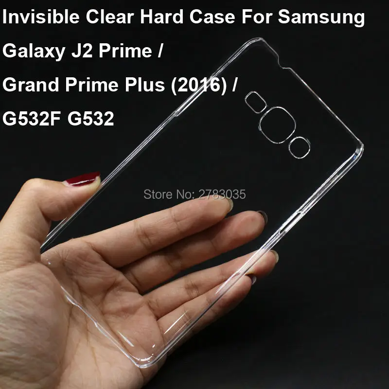 Glossy Snap Phone Case Crystal Invisible Hard PC Cover For Samsung Galaxy J2 Prime / Grand Plus Clear Protect Back Shell |