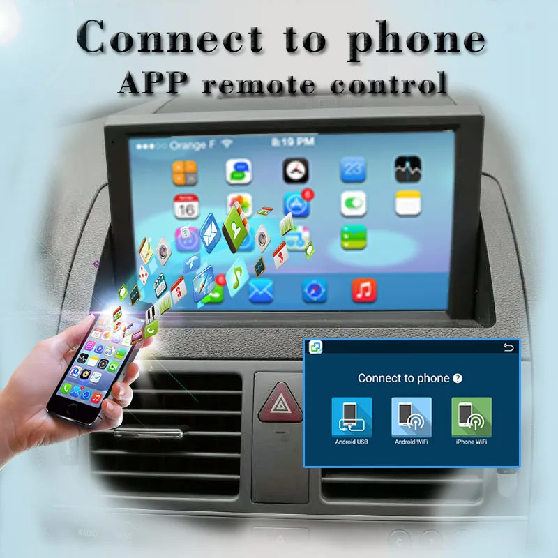 Discount 8" Android 7.1 Car Multimedia Player for Mercedes Benz C Class W204 2007-2011 with GPS Navigation DVD USB AUX SD WiFi 3G 4Core 6