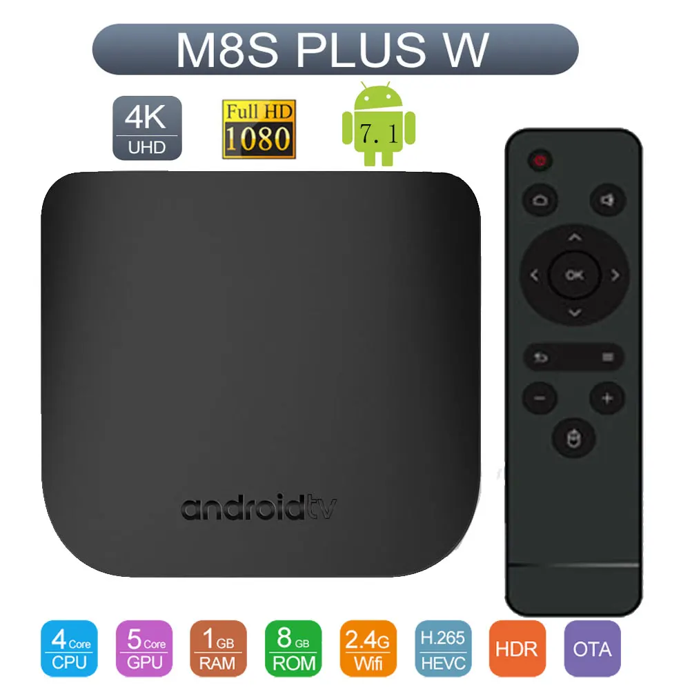 

Mecool M8S Plus W Android 7.1 Smart TV Box Amlogic S905W Quad core 1/2GB 8/16GB Mini TV BOX WiFi 4K Set Top Box