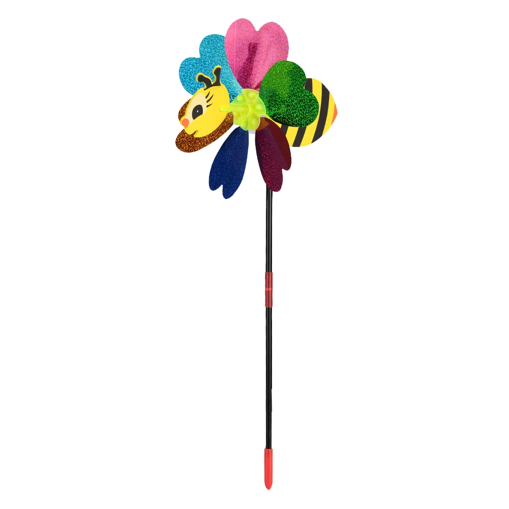 Пчела ветряная мельница ветряной Спиннер Pinwheel Whirligig уличный 3D цвет случайный