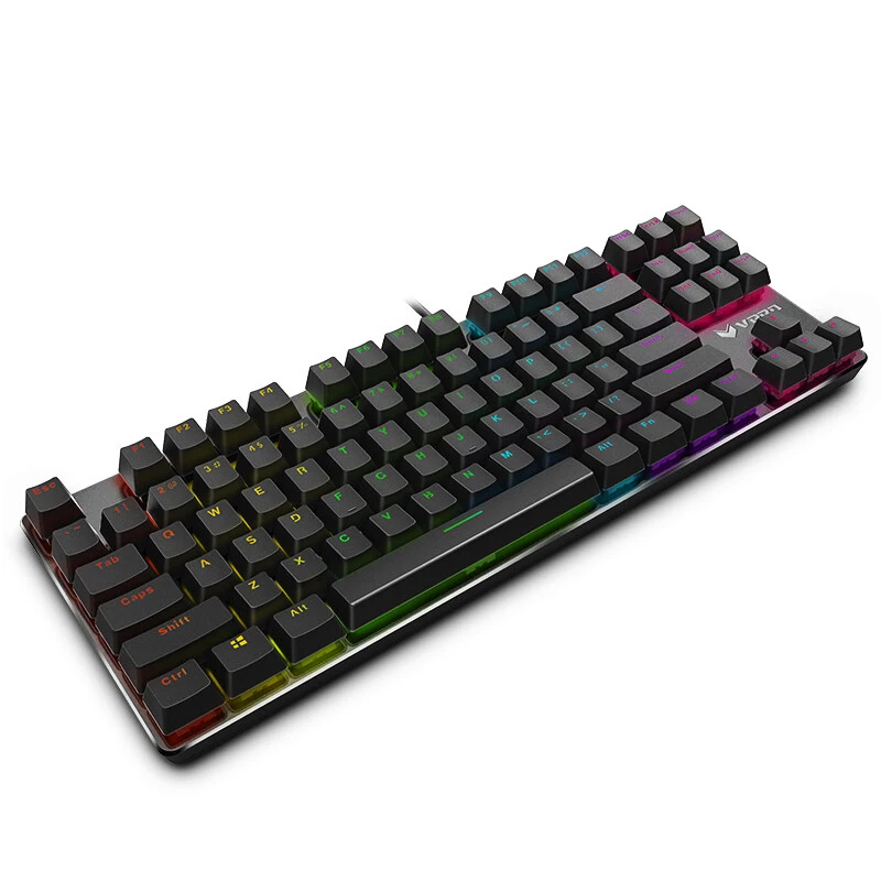 Rapoo механическая клавиатура V500 RGB светодиодный с подсветкой игровая клавиатура с полными клавишами программируемый анти-ореолы PC Gamer