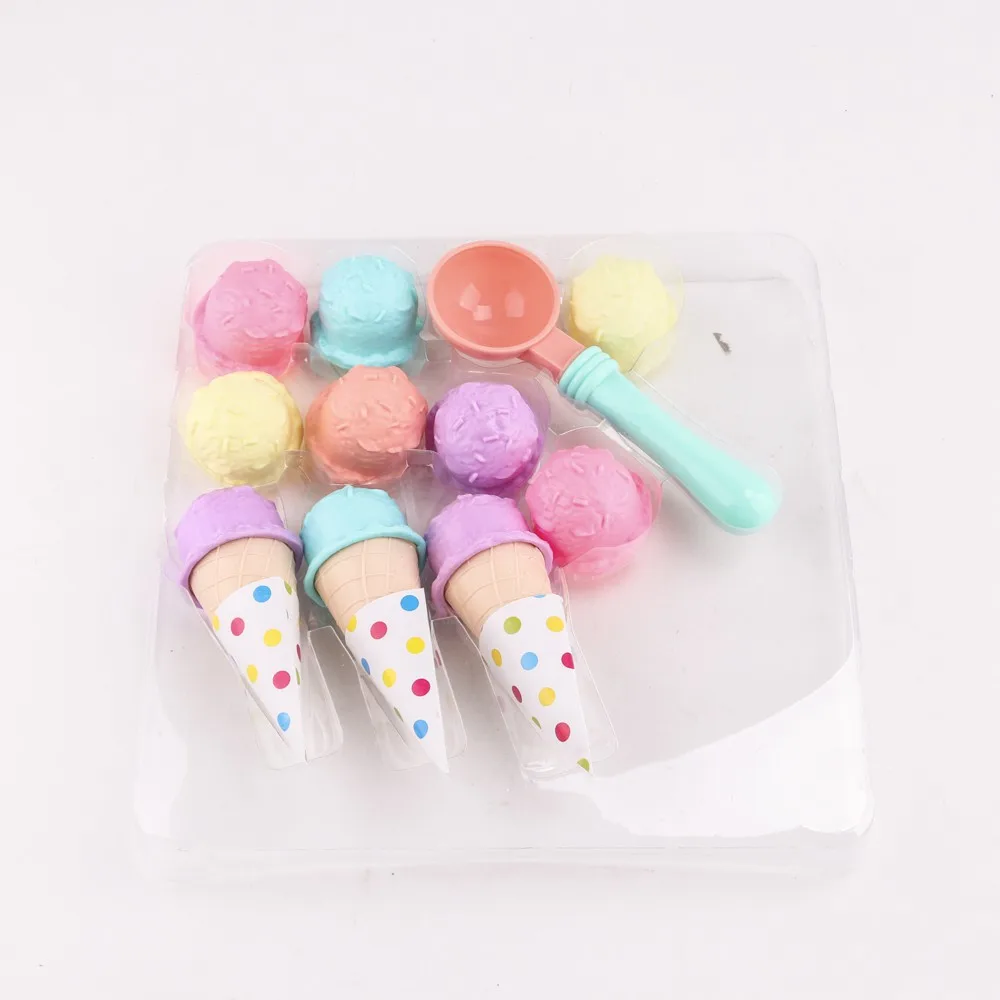 17PCS Kids Ice Cream Stack Up Play Educational Toys Baby Simulation Food Toy Baby Girls Boys Children Pretend Play Lovely Gift