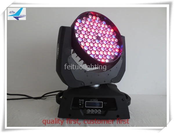 H-4/lot high brightness wash light 108x3w led moving head rgbw 4 in 1 rainbow effect stage light DMX 512