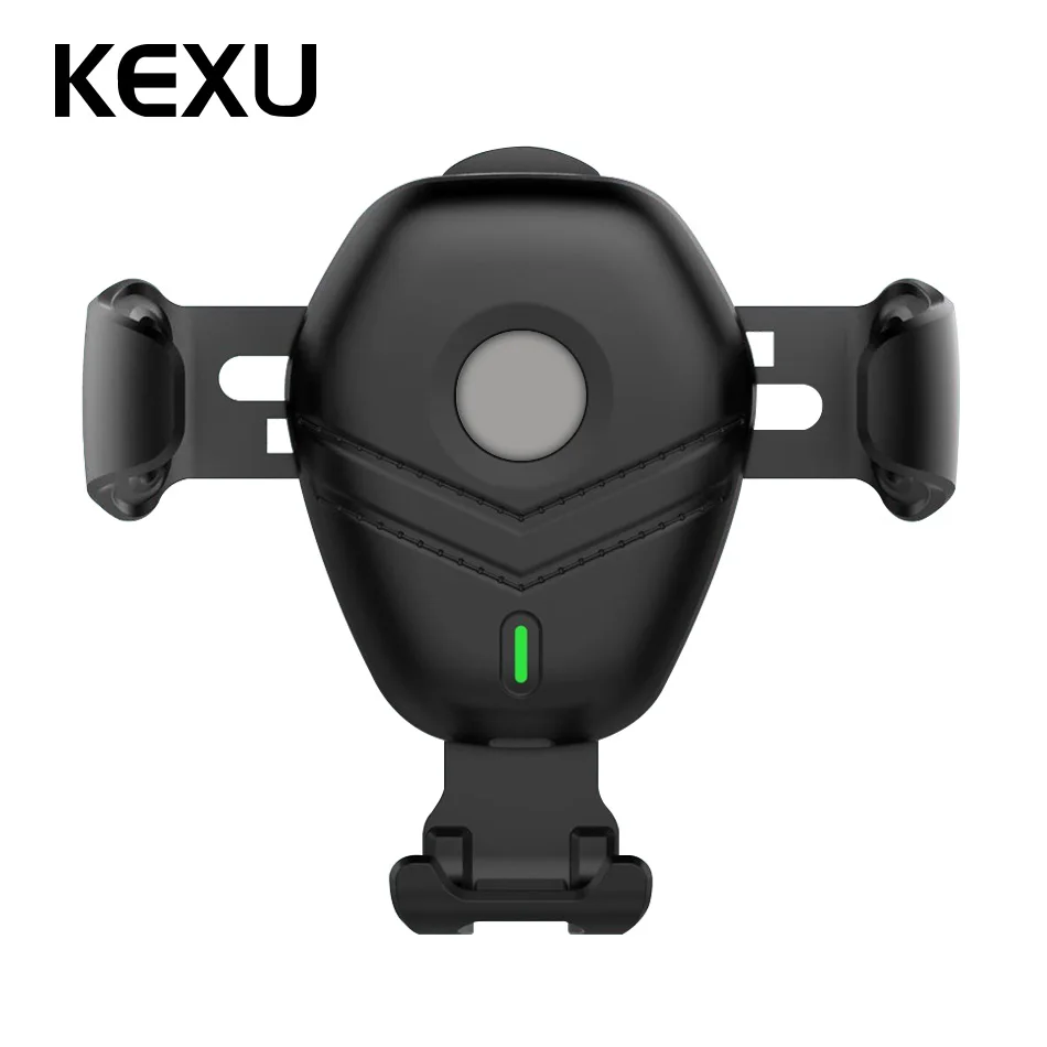 KEXU Car Mount Qi Wireless Charger for iPhone X 8 Plus Fast Wireless Charging Pad Car