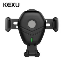 KEXU Automotive Mount Qi Wi-fi Charger for iPhone X Eight Plus Quick Wi-fi Charging Pad Automotive Holder Stand for Samsung Galaxy S9 S8 S7