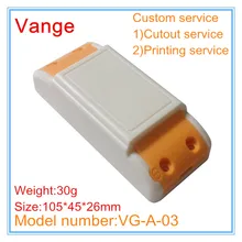 5 шт./лот светодиодный драйвер проекта box IP54 огнеупорный ПК пластиковые корпусы для устройств в виде ракушки diy 105*45*26 мм сделано прессованной формы