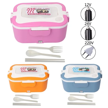 

New 1.5L 12V/24V/220V Car/Truck/House Electric Heating Lunch Box Food Warmer 45W