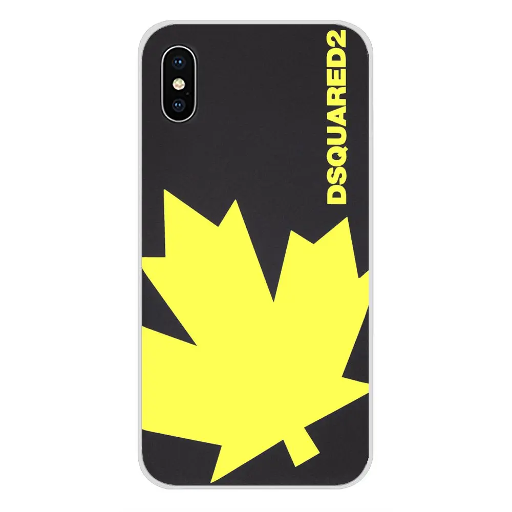 ميلان القيقب Dsquared تالي أوراق العلامة التجارية الأسود لسامسونج غالاكسي S4 S5 البسيطة S6 S7 حافة S8 S9 S10 زائد ملاحظة 3 4 5 8 9 لينة حقيبة حالة