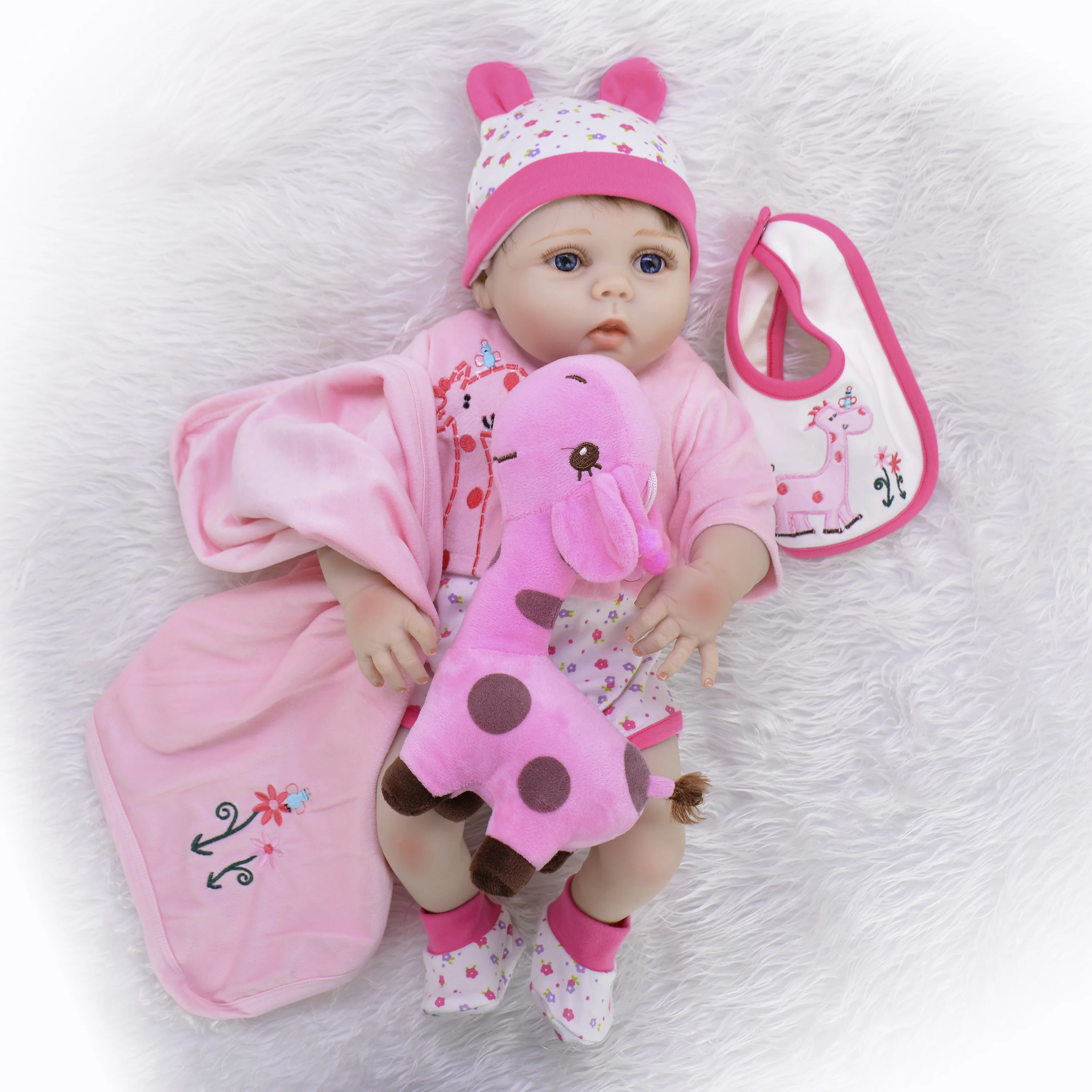 Новый дизайн 23 'ཱུ см силикона Reborn Baby Doll полный винил Реалистичная девушка