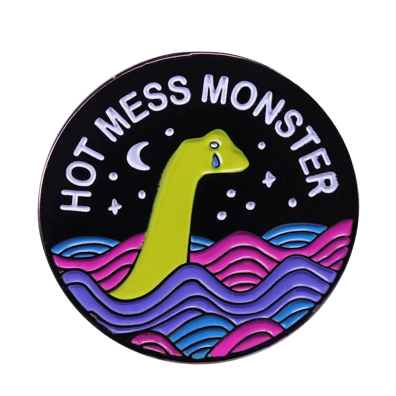Значок Loch Ness monster с отворотом quirky Princess Кнопка значок Милый Забавный аксессуар