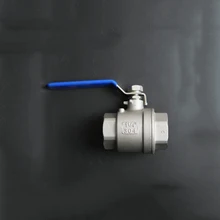 1-1/" BSP внутренняя резьба полный диаметр 304 нержавеющая сталь 2 части шаровой клапан для воды, нефти, газа