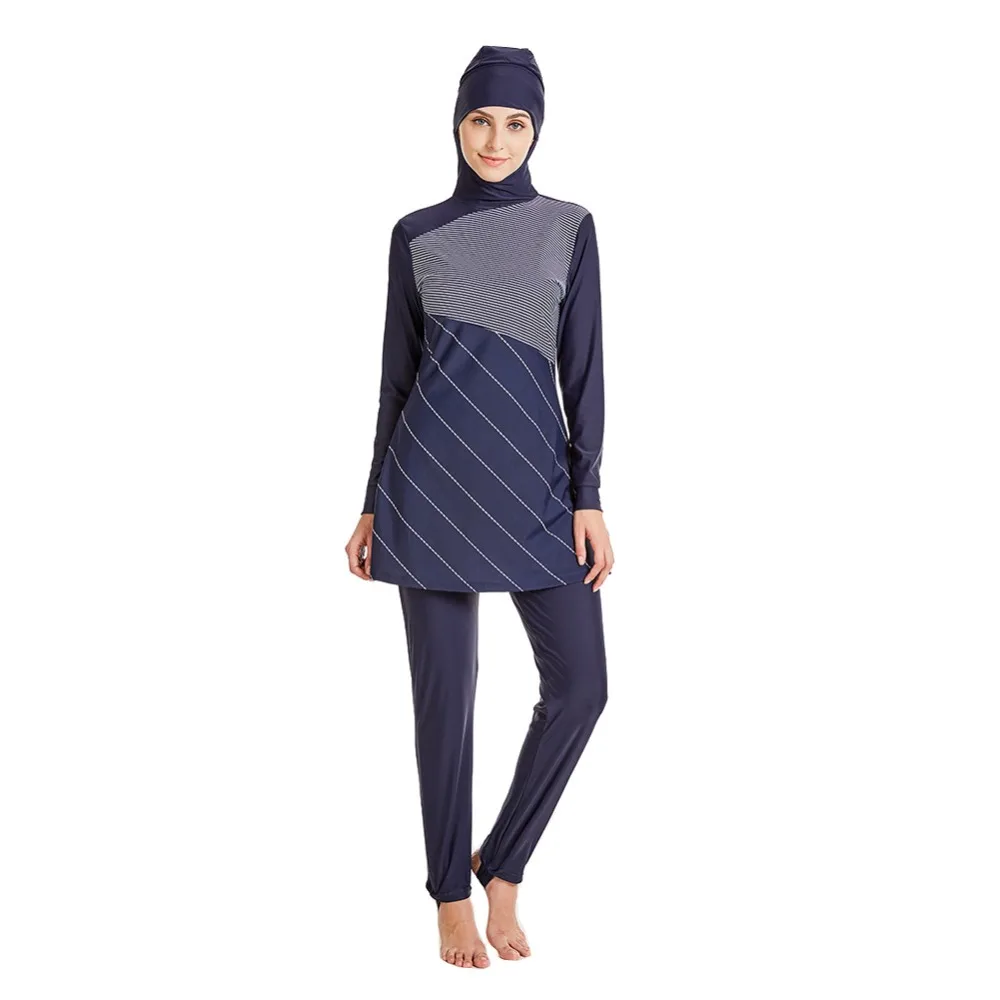 

Swimwear Women 2018 New Full-cover Large Size Muslim Swimsuit Women Beach wear Islamic Women Long Bathing Suit With Hijab