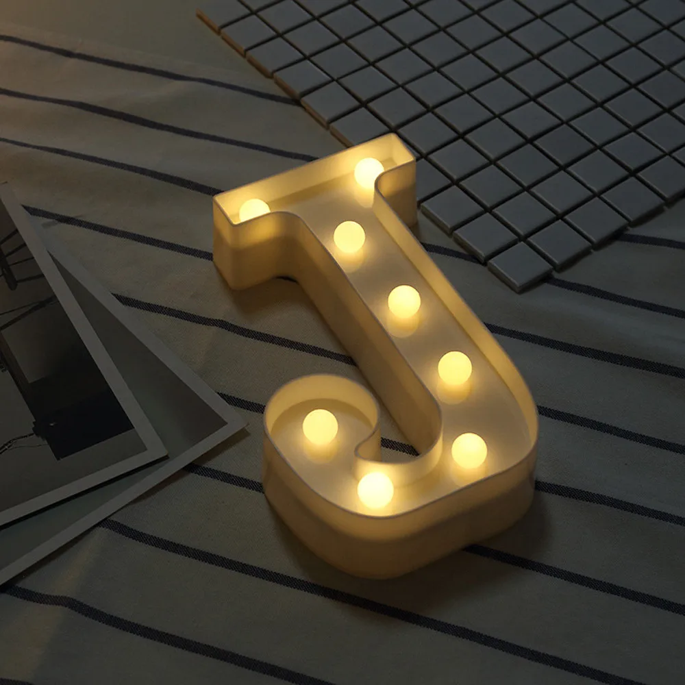Светодиодный фонарь с буквами алфавита, подходит для использования в помещении, дома, вечерние, праздничные украшения, A-M&# B20