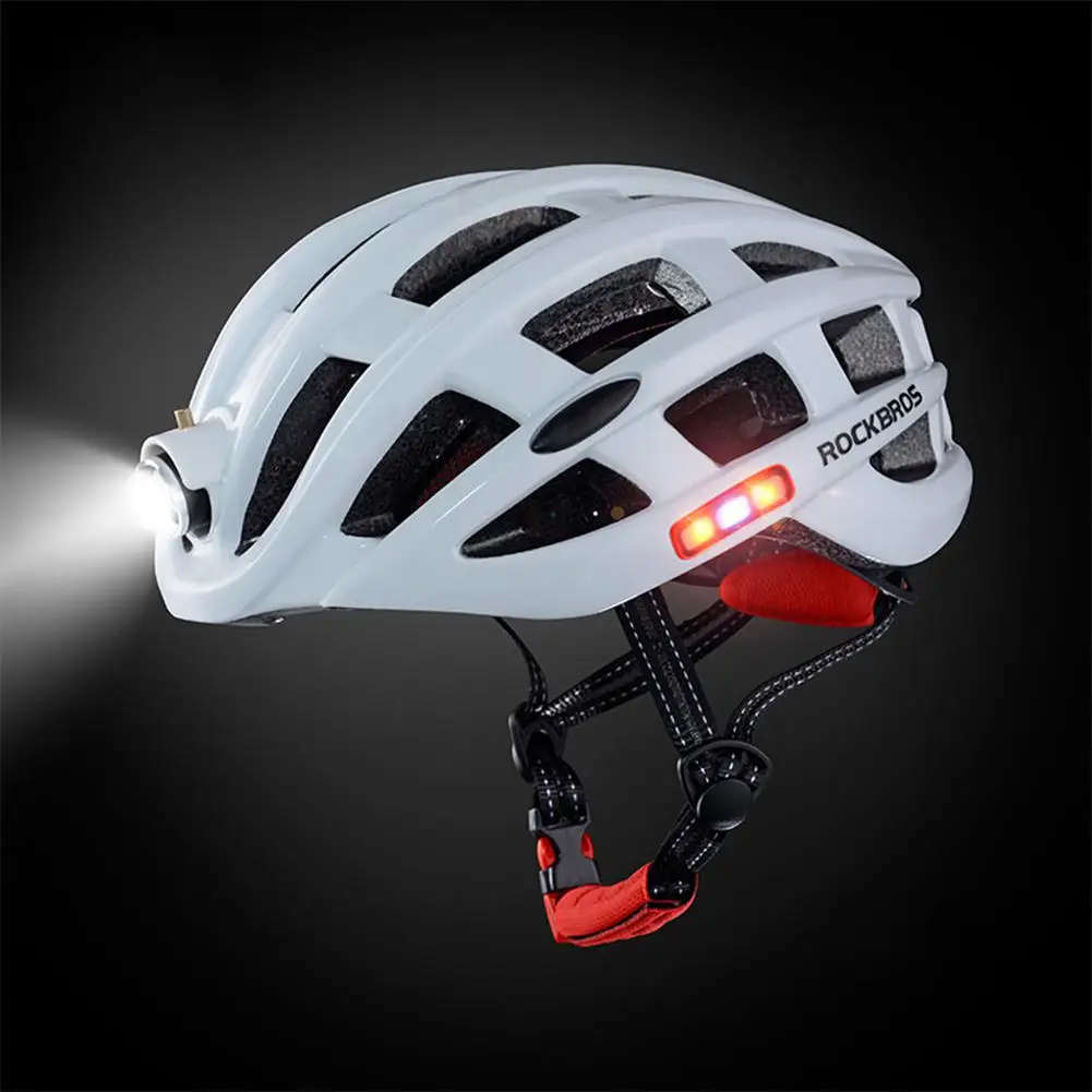 cheap Riding Helmet Safety Hat with Charging LED Tail Lights for Mountain Bike Bicycle Extreme Sport Head LED Bike Helmet Cycling