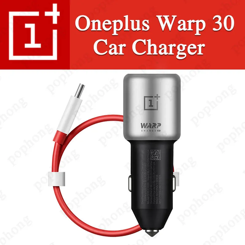 Original Oneplus Warp Charge 30 Car Charger 5V=6A Max For Oneplus 7 Pro Normal QC For Oneplus 3
