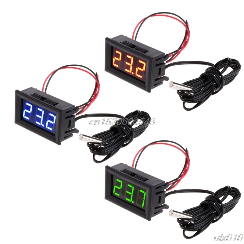 Digital 12V LED Temperature Monitoring Thermometer Meter w/ Temp Probe -50~110 Celsius Wholesale &amp Drop Ship | Инструменты