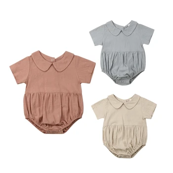 

Cotton Newborn Toddler Baby Girl Summer Solid Romper Jumpsuit Outfits Clothes Kids Children Rompers One-Piece Overalls Sunsuit