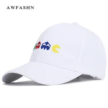 В мультипликационном стиле; Бейсбол Кепки высокое качество Повседневное шляпа весна человек женский игра Pacman хлопковый спортивный костюм Регулируемый унисекс