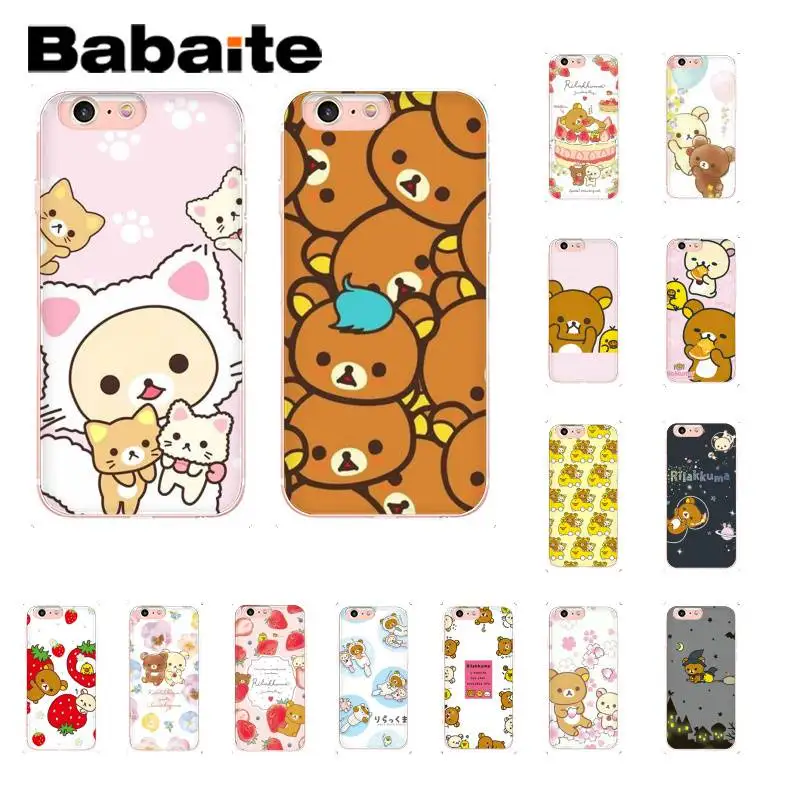 

Babaite Rilakkuma Soft Silicone TPU Phone Cover for iPhone 8 7 6 6S Plus X XS MAX 5 5S SE XR 10 11 11pro 11promax Cover