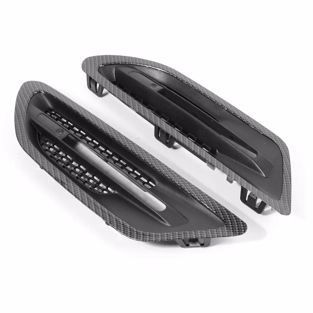 

1 Pair Car Air Flow Side Fender Vents Mesh Sticker Grille Fender Light Side Grills Covers for BMW 5 Series F10 M5 2012-2016 Only