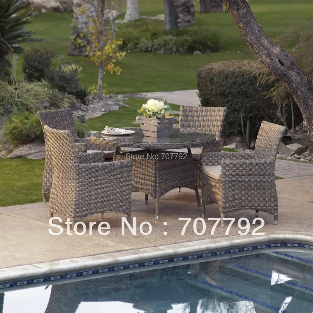Buy All Weather Wicker Patio Dining Set Seats 4 from