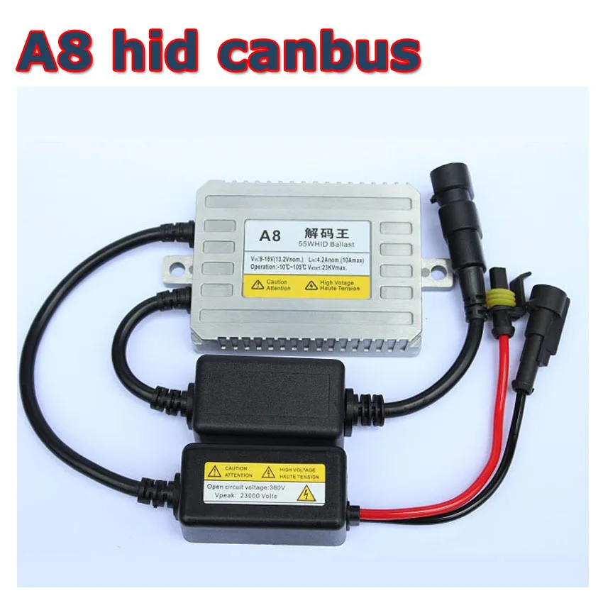 

wholesales A8 hid ballast canbus 55w AC xenon ballast for car hid lamp canbus error free warning canceller 20PCS
