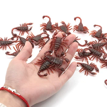 

5 Pcs Simulation Scared Scorpion Simulation Fake Scorpion Whole Person Whole Novelty Gift Fun Children's Toy Fake Worm