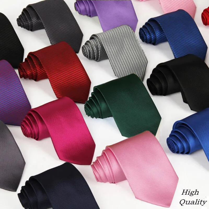 20 stylová značka Polyester krk kravata pro muže Masivní černé korbaty 8 cm gravata štíhlé společenské akce zelené svatební šaty hodně