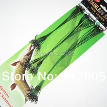 Высококачественные 60 шт. пакет Проволока из нержавеющей стали лидер Зеленый Леска