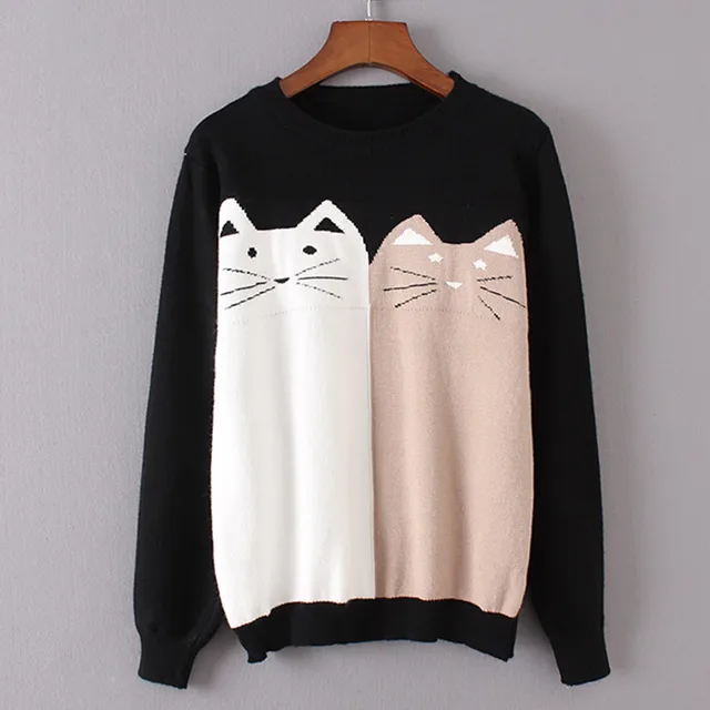 Buy Cute Cats Sweater Women s Winter Autumn Pullover