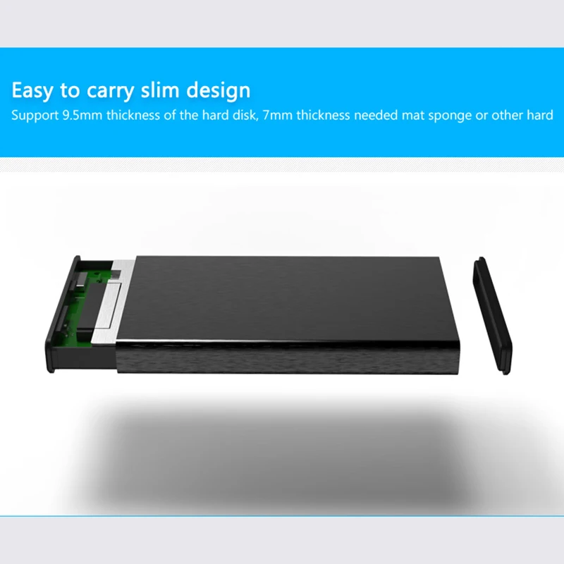 Blueendless 6 Гбит/с высокоскоростной Sata для Usb 2,5 дюйма Hdd чехол Hdd Caddy/коробка Usb 3,0 Sata алюминиевый Ssd Hdd Sata Корпус для 7-9