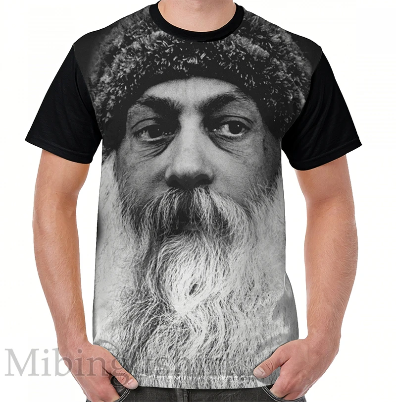 

Funny print men t shirt women Tops tee Bhagwan Rajneesh Graphic T-Shirt O-neck Short Sleeve Casual tshirts