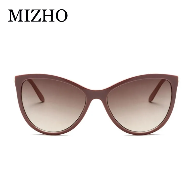 MIZHO Fashion Crystal Sunglasses Women Brand Designer Vintage Ladies 2019 Pink Small Frame Gradient Sunglass Cat Eye Retro