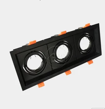 

Three Head Black MR16 GU10 lamp Bracket holder / Ceiling Light shell x20